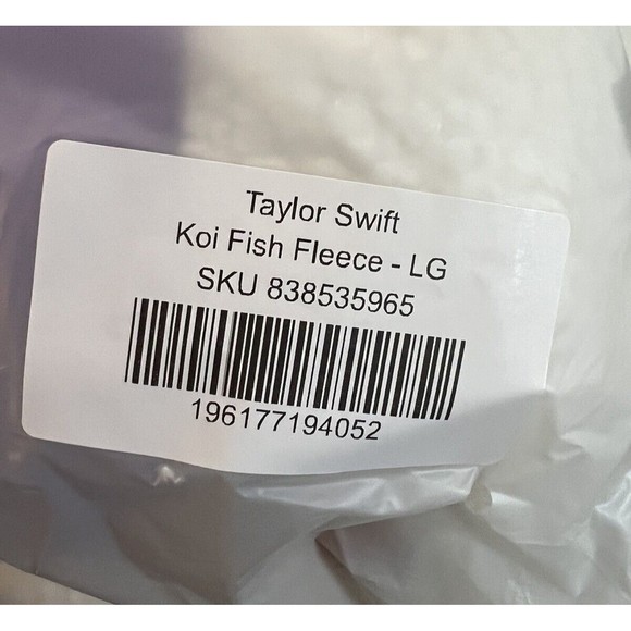 Taylor Swift Koi Fish Quarter Zip Sherpa Sz L Pullover In Hand SOLD OUT - Picture 4 of 5